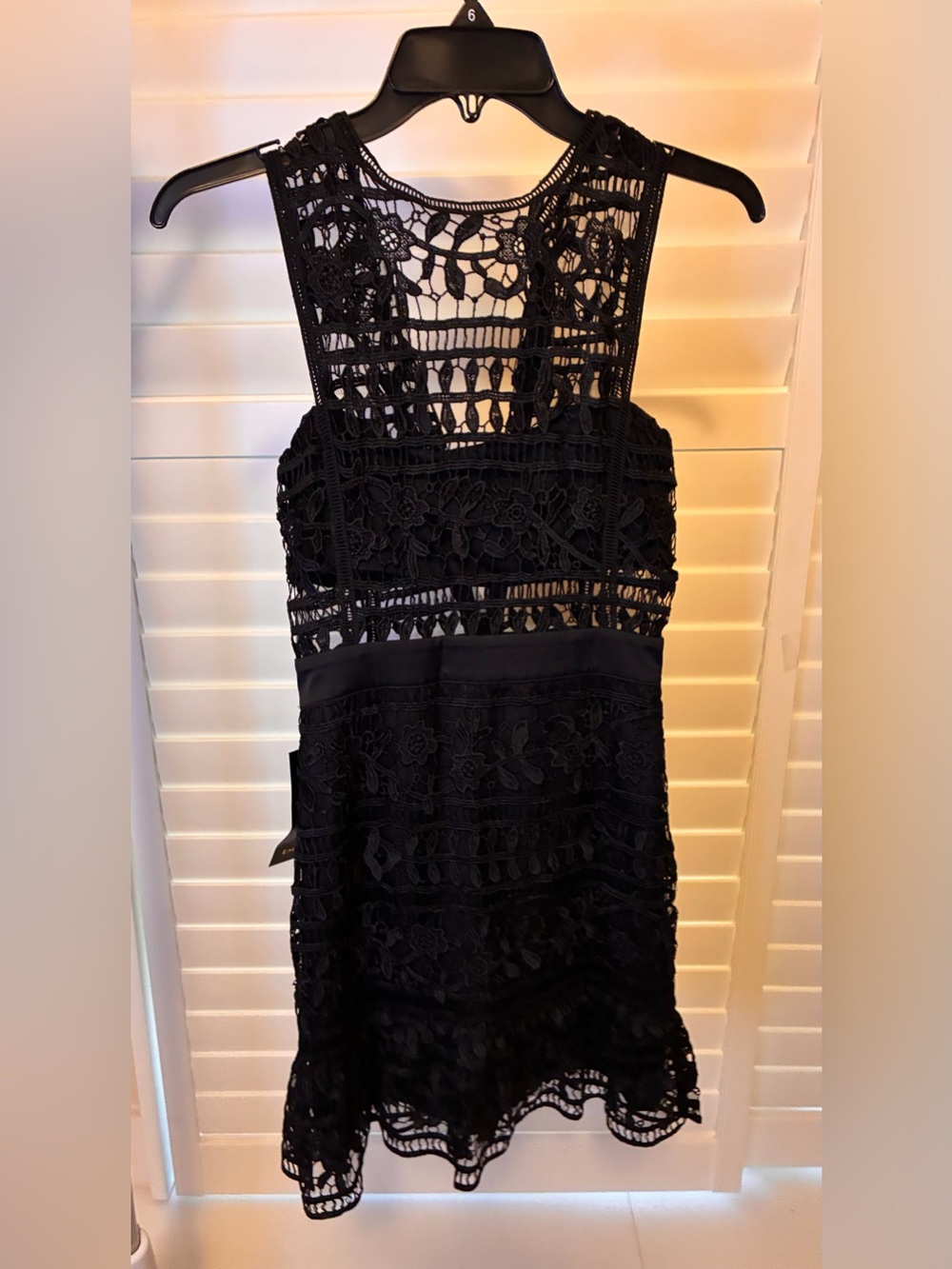 BeBe Elegant Black Lace Dress